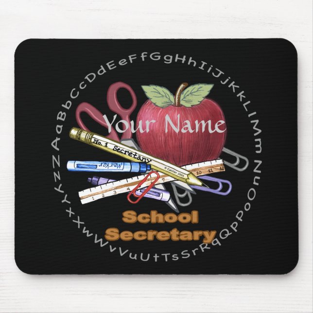 School Secretary Mouse Pad (Front)