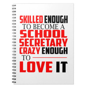 School Secretary Notebook Funny Gifts Women Men