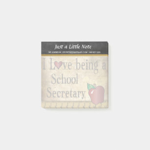School Secretary   Vintage Style Post-it Notes