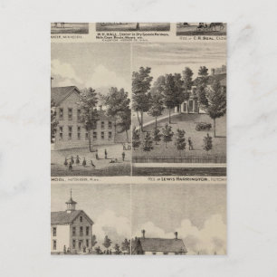 School, Seminary, Residences, Minnesota Postcard