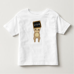 School Sloth, Cute Sloth, Baby Sloth, School Board Toddler T-Shirt