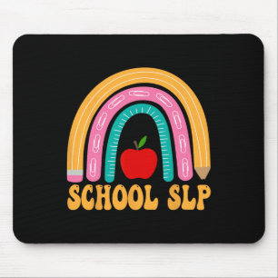 School Slp Rainbow Pencil Women Byck To School App Mouse Pad
