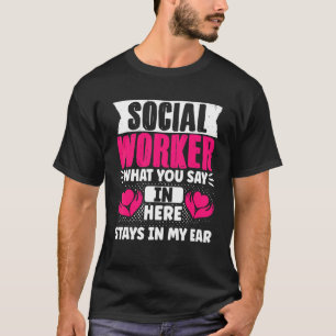 School Social Work Month Hands Heart Social Worker T-Shirt