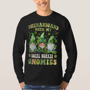 School Social Worker Gnomes St Patricks Day Social T-Shirt