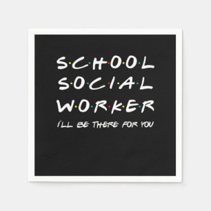 School Social Worker Student Social Work Gift Napkin