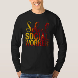 School Social Worker Tie Dye Appreciation For Wome T-Shirt