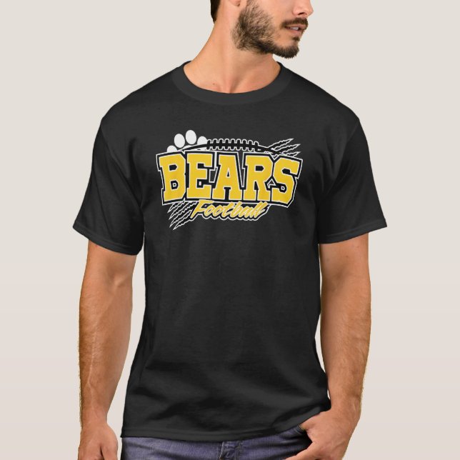 School Spirit Bears Football Womens Youth Girls Ki T-Shirt (Front)