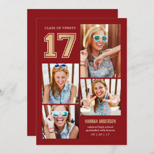 School Spirit EDITABLE COLOR Graduation Invitation