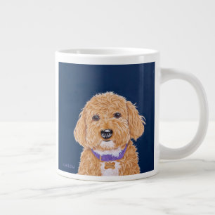School Spirit Golden Doodle Large Coffee Mug