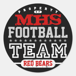 School Sport Team Classic Round Sticker