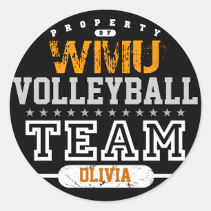 School Sport Team Classic Round Sticker