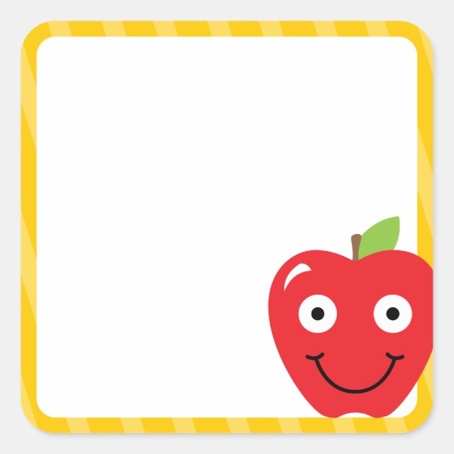 School Stickers with Teacher's Apple (Front)