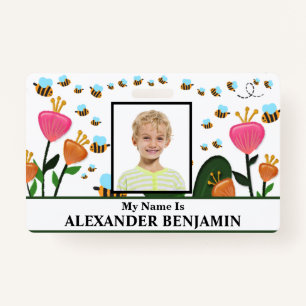 School Student Child Photo Name ID Card Custom ID Badge