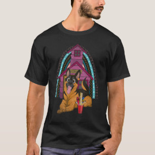 School Student Dog  Cute Pet Dog Owner German Shep T-Shirt
