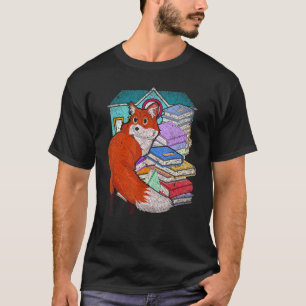 School Student Kids Forest Nature Animal Cute Fox T-Shirt