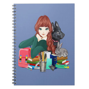 School Study Buddies Furry Friends Notebook, ZKOA Notebook