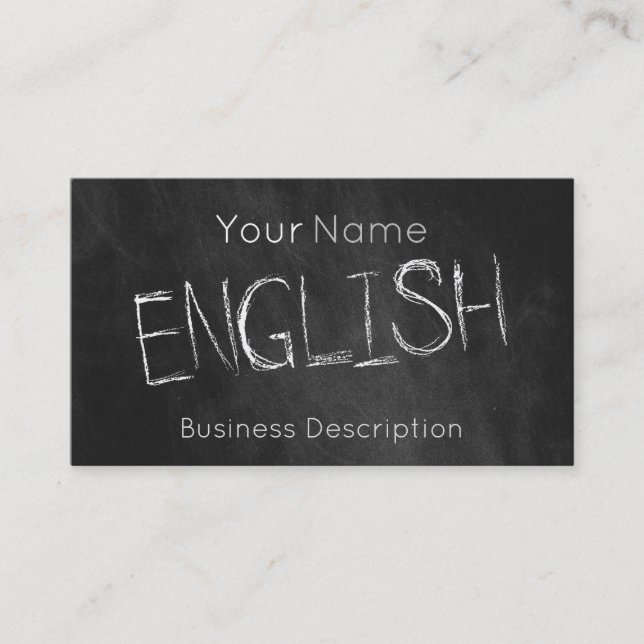 School subject Business Card (Front)
