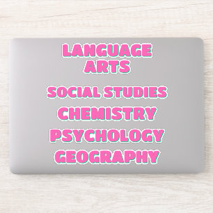 School Subject Class Name Stickers