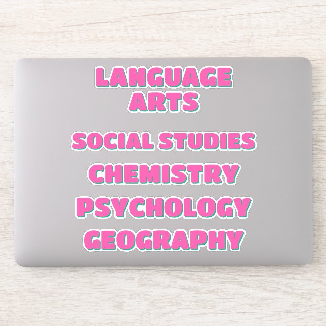 School Subject Class Name Stickers (Computer)