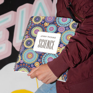 School Subject Personalised Colourful Notebook