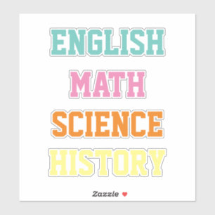 School Subject Sticker