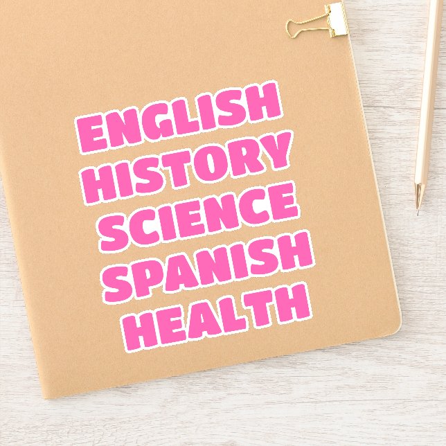 School Subject Stickers, Aesthetic (Notebook)