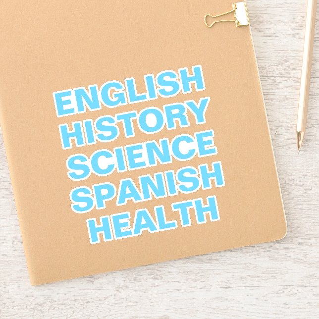 School Subject Stickers, Aesthetic (Notebook)