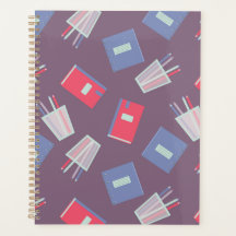 School supplies colour seamless pattern