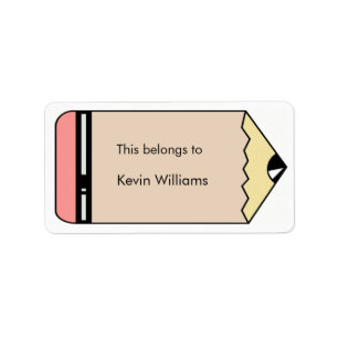 School Supplies Labels