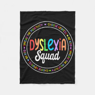 School Support Dyslexia Squad Awareness Month Teac Fleece Blanket