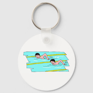 School Swim Competition Key Ring