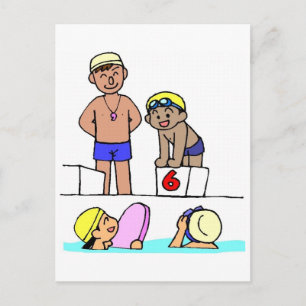 School Swim Meet Postcard