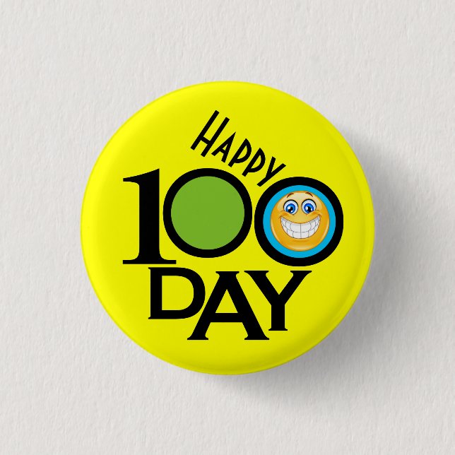 School Teacher 100 Day Button - SRF (Front)