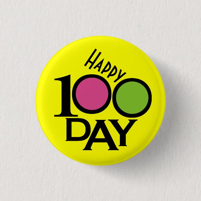 School Teacher 100 Day Button - SRF (Front)