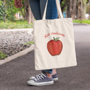 School Teacher Apple Classroom Tote Bag