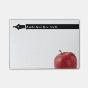 School Teacher Apple & Pen Post-it Notes