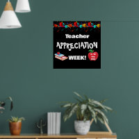 School Teacher Appreciation Week Glossy Poster