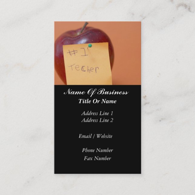 School Teacher Business Card (Front)