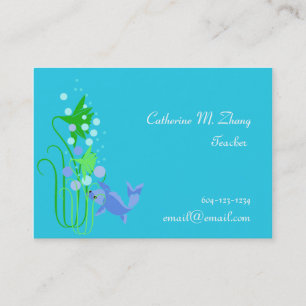 school teacher, fish, water business card