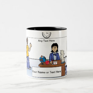 School Teacher, High/Middle School - Female Two-Tone Coffee Mug