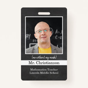 School Teacher Identification Badge customise ID Badge