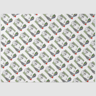 School Teacher Old English Sheepdog (Grey 1) Cute Tissue Paper