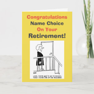 School Teacher Retirement Card