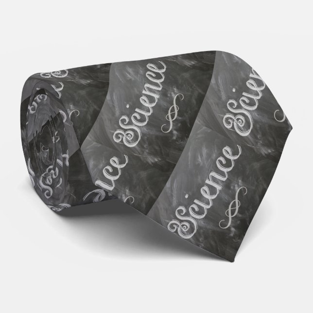 School Teacher Science Blackboard Chalk Necktie (Rolled)