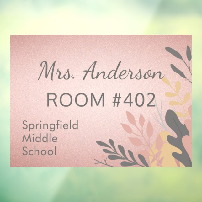 School Teacher Sign Window Cling Decal (Sheet 3)