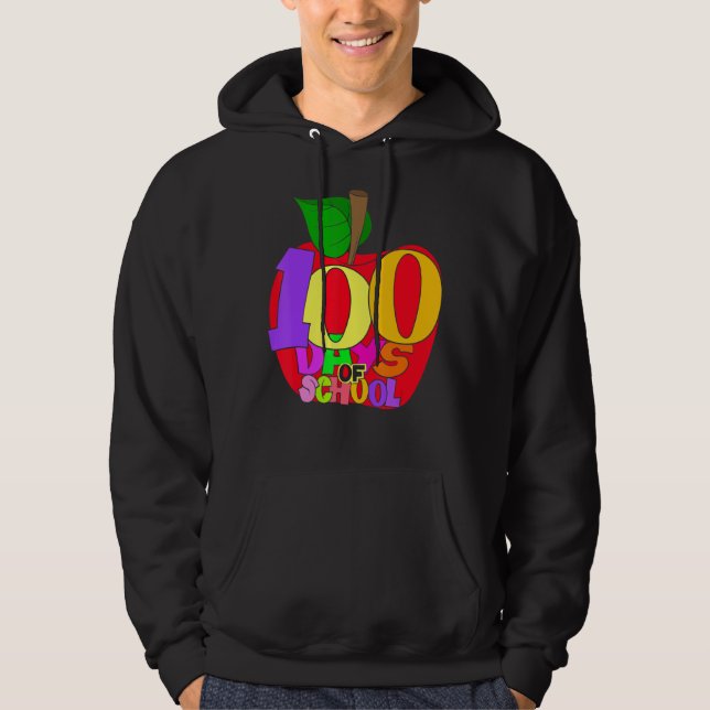 School Teacher Student Girls Boys Gift 100 Days Of Hoodie (Front)