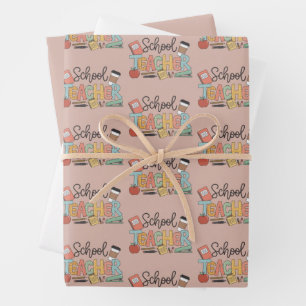 School Teacher Teaching Future Leaders Gifts Wrapping Paper Sheet