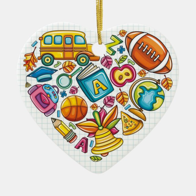 School Teacher - Thank You Ceramic Ornament (Front)