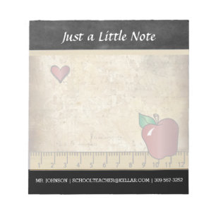 School Teacher Vintage Style Notepad