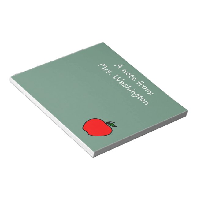 School Teacher's Chalkboard Notepad Gift Present (Angled)